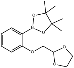 2-[2-([1,3]DIOXOLAN-2-YLMETHOXY)-PHENYL]-4,4,5,5-TETRAMETHYL-[1,3,2]DIOXABOROLANE Struktur