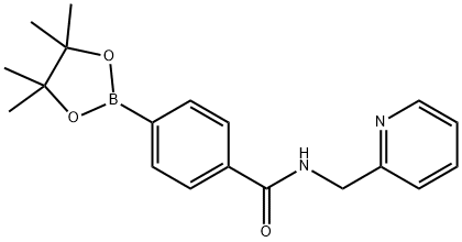 N-PYRIDIN-2-YLMETHYL-4-(4,4,5,5-TETRAMETHYL-[1,3,2]DIOXABOROLAN-2-YL)-BENZAMIDE Struktur