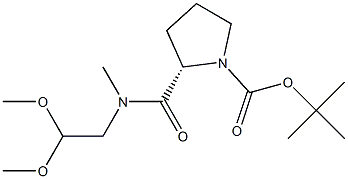 N-BOC-L-PROLINE (2,2-DIMETHOXY-ETHYL)-METHYLAMIDE Struktur