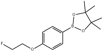 2-[4-(2-FLUORO-ETHOXY)-PHENYL]-4,4,5,5-TETRAMETHYL-[1,3,2]DIOXABOROLANE Struktur