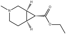 3-Methyl-3-aza-bicyclo[4.1.0]heptane-7-carboxylic acid ethyl ester Struktur