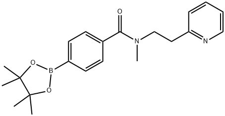 N-METHYL-N-(2-PYRIDIN-2-YL-ETHYL)-4-(4,4,5,5-TETRAMETHYL-[1,3,2]DIOXABOROLAN-2-YL)-BENZAMIDE Struktur