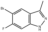 5-BROMO-6-FLUORO-3-METHYL-1H-INDAZOLE Struktur