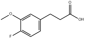 3-(4-Fluoro-3-Methoxyphenyl)propionic acid, 96% Struktur