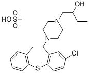 2-Chloro-11-(4-(2-hydroxybutyl)piperazino)-10,11-dihydrodibenzo(b,f)th iepin methanesulfonate Struktur