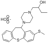 1-Piperazineethanol, 4-(10,11-dihydro-8-(methylthio)dibenzo(b,f)thiepi n-10-yl)-alpha-ethyl-, monomethanesulfonate Struktur