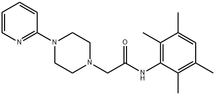 1-Piperazineacetamide, 4-(2-pyridinyl)-N-(2,3,5,6-tetramethylphenyl)- Struktur