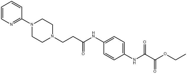 1-Piperazinepropanamide, N-(4-((ethoxyoxoacetyl)amino)phenyl)-4-(2-pyr idinyl)- Struktur