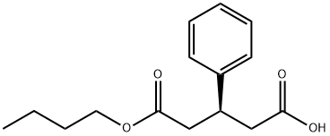 Pentanedioic acid, 3-phenyl-, monobutyl ester, (3S)- (9CI) Struktur