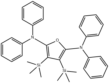 2,5-Furandiamine,  N,N,N,N-tetraphenyl-3,4-bis(trimethylsilyl)-  (9CI) Struktur