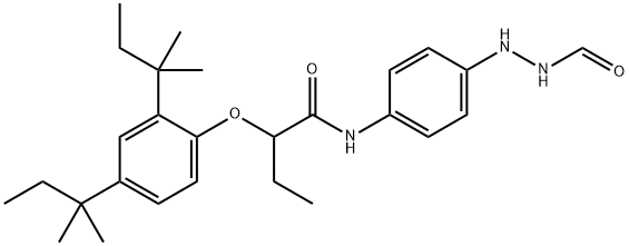 Butanamide, 2-[2,4-bis(1,1-dimethylpropyl) phenoxy]-N-[4-(2-formylhydrazino)phenyl]- Struktur