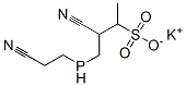 potassium 2-[bis(2-cyanoethyl)phosphine]ethanesulphonate Struktur