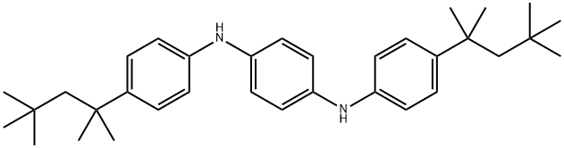 N,N'-bis[4-(1,1,3,3-tetramethylbutyl)phenyl]benzene-1,4-diamine Struktur