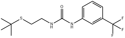 N-[2-(tert-butylsulfanyl)ethyl]-N'-[3-(trifluoromethyl)phenyl]urea Struktur