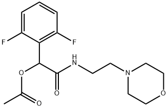 1-(2,6-difluorophenyl)-2-[(2-morpholinoethyl)amino]-2-oxoethyl acetate Struktur