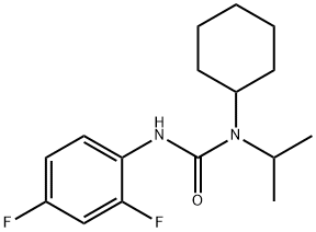 N-cyclohexyl-N'-(2,4-difluorophenyl)-N-isopropylurea Struktur