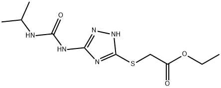 ethyl 2-[(3-{[(isopropylamino)carbonyl]amino}-1H-1,2,4-triazol-5-yl)sulfanyl]acetate Struktur