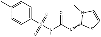 3-methyl-2-[({[(4-methylphenyl)sulfonyl]amino}carbonyl)imino]-1,3-thiazole Struktur