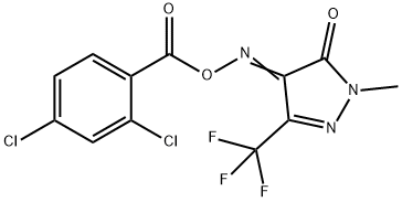 4-{[(2,4-dichlorobenzoyl)oxy]imino}-1-methyl-3-(trifluoromethyl)-1H-pyrazol-5-one Struktur