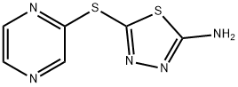 5-(2-pyrazinylsulfanyl)-1,3,4-thiadiazol-2-ylamine Struktur