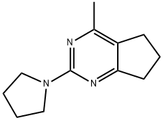 4-methyl-2-(1-pyrrolidinyl)-6,7-dihydro-5H-cyclopenta[d]pyrimidine Struktur