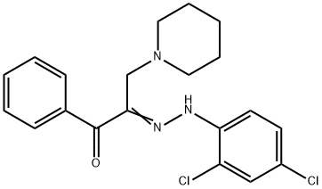 1-phenyl-3-piperidino-1,2-propanedione 2-[N-(2,4-dichlorophenyl)hydrazone] Struktur