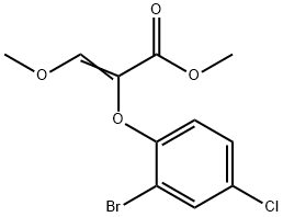 methyl (E)-2-(2-bromo-4-chlorophenoxy)-3-methoxy-2-propenoate Struktur