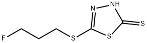 5-[(3-fluoropropyl)sulfanyl]-1,3,4-thiadiazol-2-ylhydrosulfide Struktur