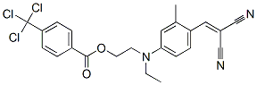 2-[[4-(2,2-dicyanovinyl)-3-methylphenyl]ethylamino]ethyl 4-(trichloromethyl)benzoate Struktur