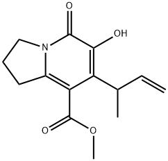 METHYL 6-HYDROXY-7-(1-METHYLALLYL)-5-OXO-1,2,3,5-TETRAHYDROINDOLIZINE-8-CARBOXYLATE Struktur