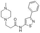 1-Piperazinepropanamide, 4-methyl-N-(3-phenyl-5-isoxazolyl)- Struktur