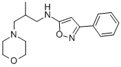 4-Morpholinepropanamine, beta-methyl-N-(3-phenyl-5-isoxazolyl)- Struktur