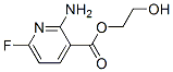 3-Pyridinecarboxylicacid,2-amino-6-fluoro-,2-hydroxyethylester(9CI) Struktur