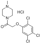 1-Methyl-4-((2,4,5-trichlorophenoxy)acetyl)piperazine hydrochloride Struktur