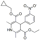 ethyl cyclopropylmethyl 2,6-dimethyl-4-(3-nitrophenyl)-1,4-dihydropyri dine-3,5-dicarboxylate Struktur