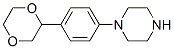 Piperazine,  1-[4-(1,4-dioxan-2-yl)phenyl]- Struktur