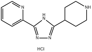 2-(5-piperidin-4-yl-4H-1,2,4-triazol-3-yl)pyridine dihydrochloride Struktur