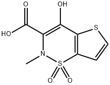 methyl 4-hydroxy-2-methyl-2H-thieno[2,3-e][1,2]thiazine-3-carboxylate 1,1-dioxide Struktur