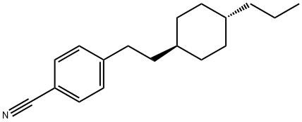 trans-4-[2-(4-n-Propylcyclohexyl) ethyl]benzonitrile Struktur