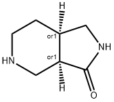 (3aR,7aR)-rel-Octahydro-3H-pyrrolo[3,4-c]pyridin-3-one Struktur