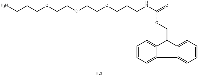 1-(9-FLUORENYLMETHYLOXYCARBONYL-AMINO)-4,7,10-TRIOXA-13-TRIDECANAMINE HYDROCHLORIDE Struktur