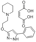 3-Phenyl-5-piperidinoethoxy-pyrazole maleate Struktur