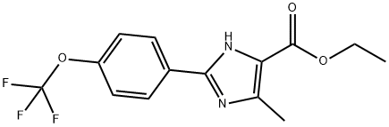 5-METHYL-2-(4-TRIFLUOROMETHOXYPHENYL)-3H-IMIDAZOLE-4-CARBOXYLIC ACID ETHYL ESTER Struktur