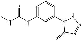 5-Mercapto-1-[3-(3-methylureido) phenyl]-1,2,3,4-tetrazole Struktur