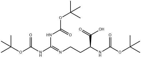 Tri-N-Boc-L-Norarginine Struktur