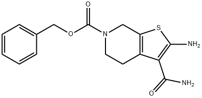 2-AMino-3-carbaMoyl-4,7-dihydro-5H-thieno[2,3-c]pyridine-6-carboxylic acid 
benzyl ester Struktur