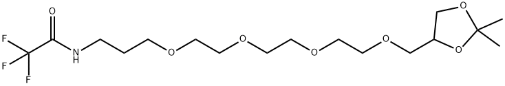 N-[15,16-O-(ISOPROPYLIDENE)-4,7,10,13-TETRAOXA-HEXADECYL]TRIFLUOROACETAMIDE Struktur