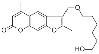 3-(6-HYDROXYHEXYL)METHYL-2,5,9-TRIMETHYL-7H-FURO[3,2-G]-[1]BENZOPYRAN-7-ONE Struktur