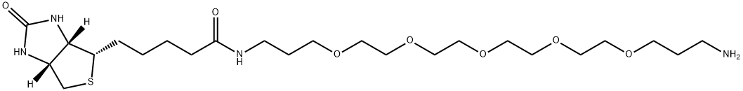 N-D-(+)-BIOTINYL-4,7,10,13,16-PENTAOXA-1,19-DIAMINONONADECANE Struktur