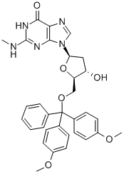 5'-O-(DIMETHOXYTRITYL)-N2-METHYL-2'-DEOXYGUANOSINE Struktur